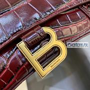 BALENCIAGA | Hourglass Small Handbag Crocodile In Red - 23 x 10 x 14cm - 2