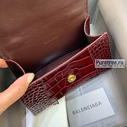 BALENCIAGA | Hourglass XS Handbag Crocodile In Red - 19 x 8 x 21cm - 6