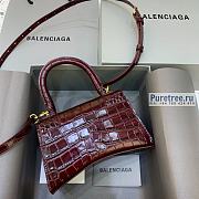 BALENCIAGA | Hourglass XS Handbag Crocodile In Red - 19 x 8 x 21cm - 4