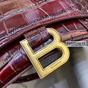 BALENCIAGA | Hourglass XS Handbag Crocodile In Red - 19 x 8 x 21cm - 3