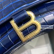 BALENCIAGA | Hourglass Small Handbag Crocodile In Navy Blue - 23 x 10 x 14cm - 5