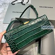 BALENCIAGA | Hourglass Small Handbag Crocodile In Green - 23 x 10 x 14cm - 6