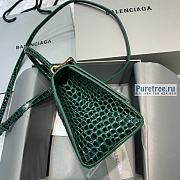 BALENCIAGA | Hourglass Small Handbag Crocodile In Green - 23 x 10 x 14cm - 5