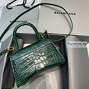 BALENCIAGA | Hourglass Small Handbag Crocodile In Green - 23 x 10 x 14cm - 3