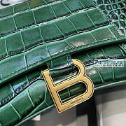 BALENCIAGA | Hourglass Small Handbag Crocodile In Green - 23 x 10 x 14cm - 2