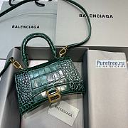 BALENCIAGA | Hourglass XS Handbag Crocodile In Green - 19 x 8 x 21cm - 1