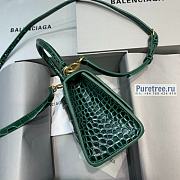 BALENCIAGA | Hourglass XS Handbag Crocodile In Green - 19 x 8 x 21cm - 6