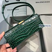 BALENCIAGA | Hourglass XS Handbag Crocodile In Green - 19 x 8 x 21cm - 5