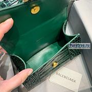 BALENCIAGA | Hourglass XS Handbag Crocodile In Green - 19 x 8 x 21cm - 4