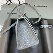 BALENCIAGA | Hourglass Small Handbag Crocodile In Gray - 23 x 10 x 14cm - 6
