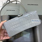 BALENCIAGA | Hourglass Small Handbag Crocodile In Gray - 23 x 10 x 14cm - 5