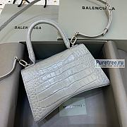 BALENCIAGA | Hourglass Small Handbag Crocodile In Gray - 23 x 10 x 14cm - 4