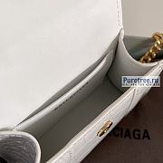 BALENCIAGA | Hourglass Mini Handbag Crocodile In White - 11.5 x 14 x 4.5cm - 6