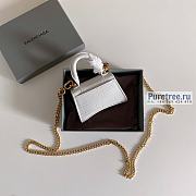 BALENCIAGA | Hourglass Mini Handbag Crocodile In White - 11.5 x 14 x 4.5cm - 5