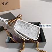 BALENCIAGA | Hourglass Mini Handbag Crocodile In White - 11.5 x 14 x 4.5cm - 4