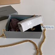 BALENCIAGA | Hourglass Mini Handbag Crocodile In White - 11.5 x 14 x 4.5cm - 3