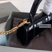 BALENCIAGA | Hourglass Mini Handbag Crocodile In Black - 11.5 x 14 x 4.5cm - 6