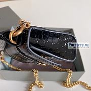 BALENCIAGA | Hourglass Mini Handbag Crocodile In Black - 11.5 x 14 x 4.5cm - 5
