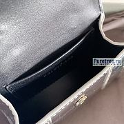 BALENCIAGA | Hourglass Mini Handbag Crocodile In Silver - 11.5 x 14 x 4.5cm - 2