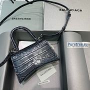 BALENCIAGA | Hourglass XS Handbag Crocodile In Black - 19 x 8 x 21cm - 6