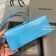 BALENCIAGA | Hourglass Small Handbag Crocodile In Blue - 23 x 10 x 14cm - 6