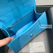 BALENCIAGA | Hourglass Small Handbag Crocodile In Blue - 23 x 10 x 14cm - 3