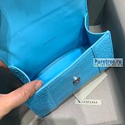 BALENCIAGA | Hourglass XS Handbag Crocodile In Blue - 19 x 8 x 21cm - 3