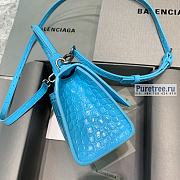 BALENCIAGA | Hourglass XS Handbag Crocodile In Blue - 19 x 8 x 21cm - 6