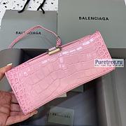 BALENCIAGA | Hourglass Small Handbag Crocodile In Light Pink - 23 x 10 x 14cm - 6