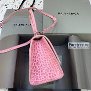 BALENCIAGA | Hourglass Small Handbag Crocodile In Light Pink - 23 x 10 x 14cm - 4