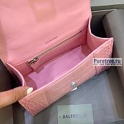 BALENCIAGA | Hourglass Small Handbag Crocodile In Light Pink - 23 x 10 x 14cm - 3