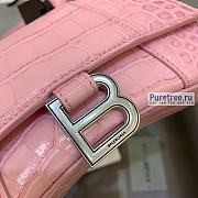 BALENCIAGA | Hourglass XS Handbag Crocodile In Light Pink - 19 x 8 x 21cm - 5