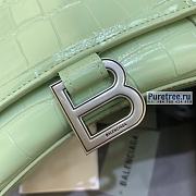 BALENCIAGA | Hourglass Small Handbag Crocodile In Light Green - 23 x 10 x 14cm - 2