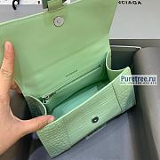 BALENCIAGA | Hourglass Small Handbag Crocodile In Light Green - 23 x 10 x 14cm - 3
