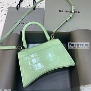 BALENCIAGA | Hourglass Small Handbag Crocodile In Light Green - 23 x 10 x 14cm - 4