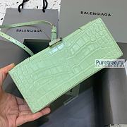 BALENCIAGA | Hourglass Small Handbag Crocodile In Light Green - 23 x 10 x 14cm - 6