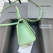 BALENCIAGA | Hourglass XS Handbag Crocodile In Light Green - 19 x 8 x 21cm - 5