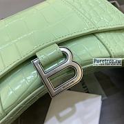 BALENCIAGA | Hourglass XS Handbag Crocodile In Light Green - 19 x 8 x 21cm - 4