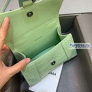BALENCIAGA | Hourglass XS Handbag Crocodile In Light Green - 19 x 8 x 21cm - 2