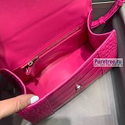 BALENCIAGA | Hourglass Small Handbag Crocodile In Bright Pink - 23 x 10 x 14cm - 6