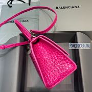 BALENCIAGA | Hourglass Small Handbag Crocodile In Bright Pink - 23 x 10 x 14cm - 5