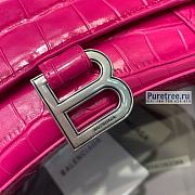 BALENCIAGA | Hourglass Small Handbag Crocodile In Bright Pink - 23 x 10 x 14cm - 4