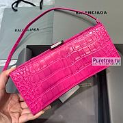 BALENCIAGA | Hourglass Small Handbag Crocodile In Bright Pink - 23 x 10 x 14cm - 2