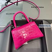 BALENCIAGA | Hourglass Small Handbag Crocodile In Bright Pink - 23 x 10 x 14cm - 3