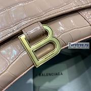 BALENCIAGA | Hourglass Small Handbag Crocodile In Beige - 23 x 10 x 14cm - 6