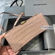 BALENCIAGA | Hourglass Small Handbag Crocodile In Beige - 23 x 10 x 14cm - 4