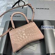 BALENCIAGA | Hourglass Small Handbag Crocodile In Beige - 23 x 10 x 14cm - 2