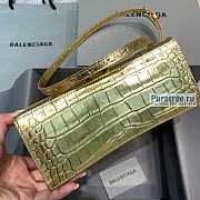 BALENCIAGA | Hourglass Small Handbag Crocodile In Gold - 23 x 10 x 14cm - 3