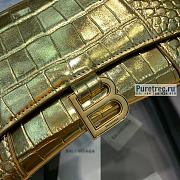 BALENCIAGA | Hourglass Small Handbag Crocodile In Gold - 23 x 10 x 14cm - 2