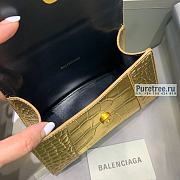 BALENCIAGA | Hourglass XS Handbag Crocodile In Gold - 19 x 8 x 21cm - 6